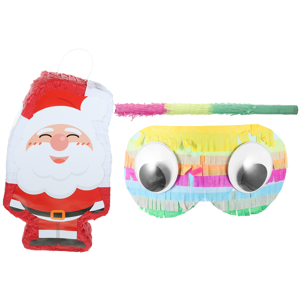 TUIBELYN 1 Set of Santa Clause Shaped Pinata Christmas Party Pinata Decor Candy Filled Photo Prop